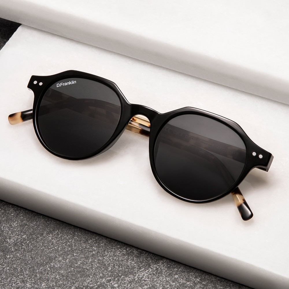 D.Franklin Ultra light s round black / black - Lentila polarizata D.Franklin Ochelari de soare dama