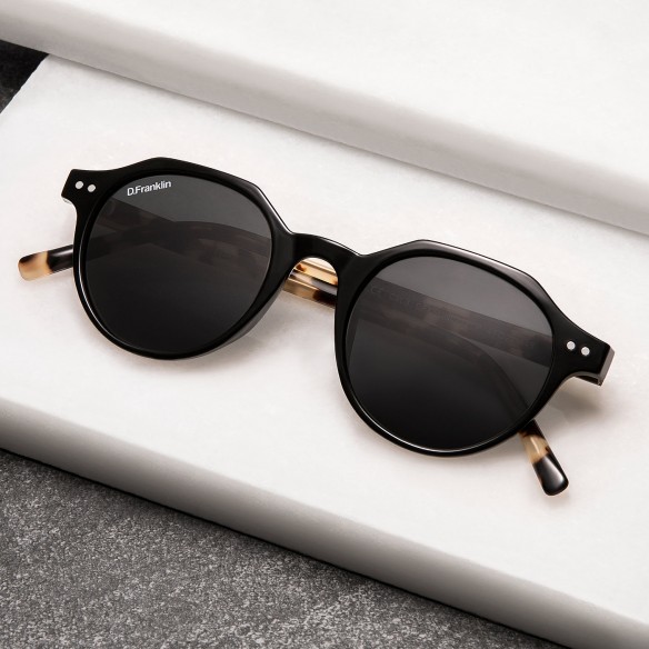 D.Franklin Ultra light s round black / black - Lentila polarizata D.Franklin Ochelari de soare dama