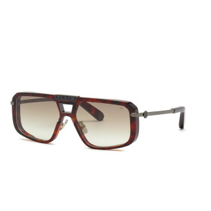 Philipp Plein SPP008 777 Havana Philipp Plein Ochelari de soare Barbatesti